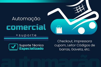 Automação Comercial Smab Informática Checkout, Impressora cupom, Leitor Códigos de barras, Gaveta, etc.