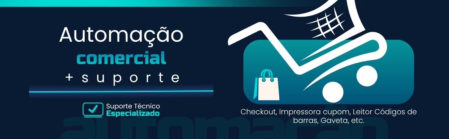 Automação Comercial Smab Informática Checkout, Impressora cupom, Leitor Códigos de barras, Gaveta, etc.